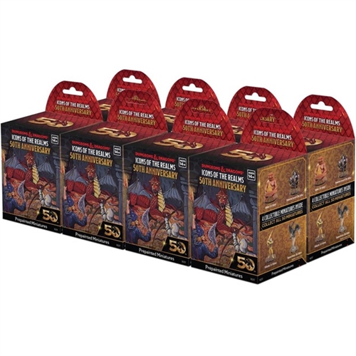 DnD - 50th Anniversary Booster Brick (8 stk) - Icons of the Realms DnD Figurer